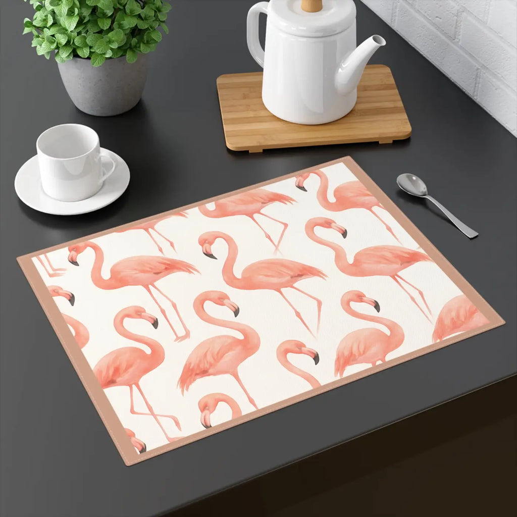 Flamingo Tropical Table Decor Placemat - Summer Dining Mat - DipaliZ