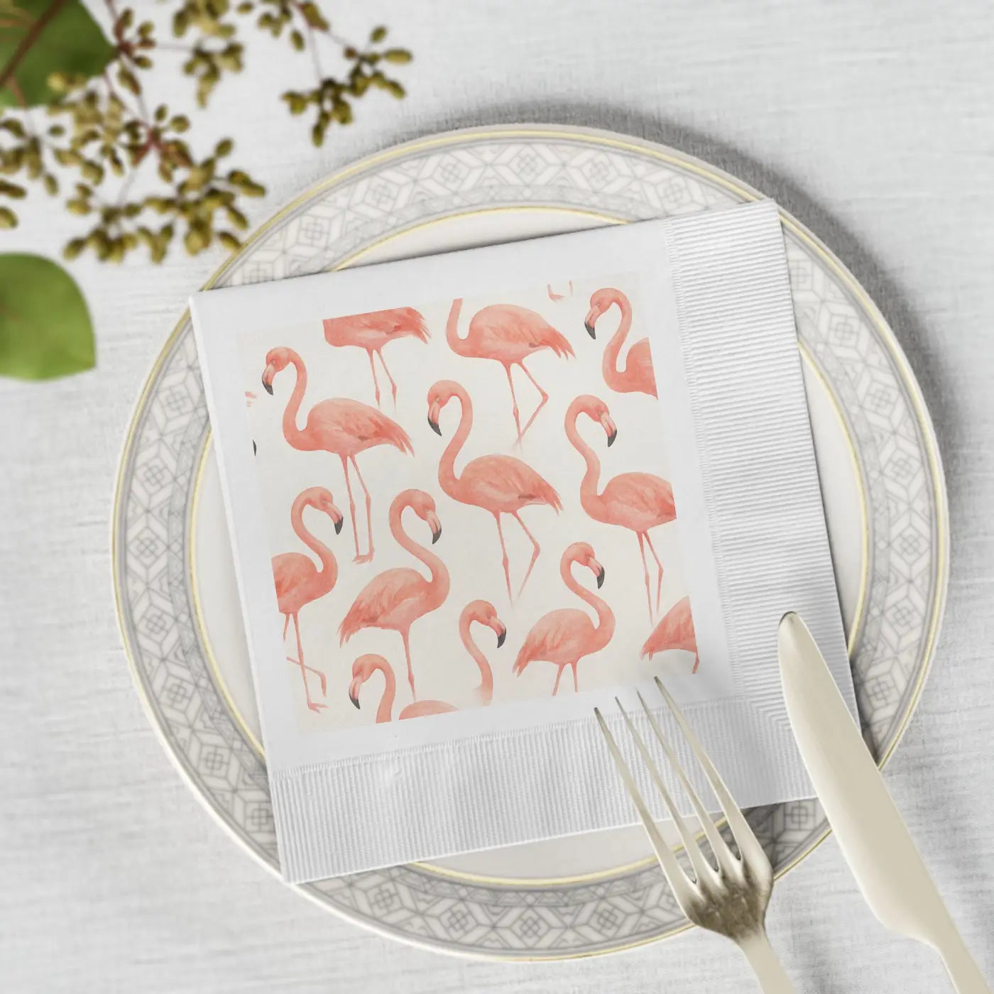 Premium Flamingo Print Cocktail Napkins - Summer Party Decor - DipaliZ