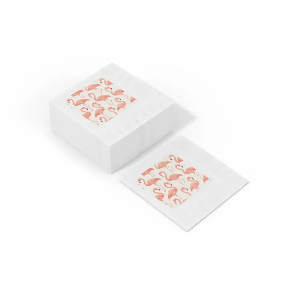 Premium Flamingo Print Cocktail Napkins - Summer Party Decor - DipaliZ
