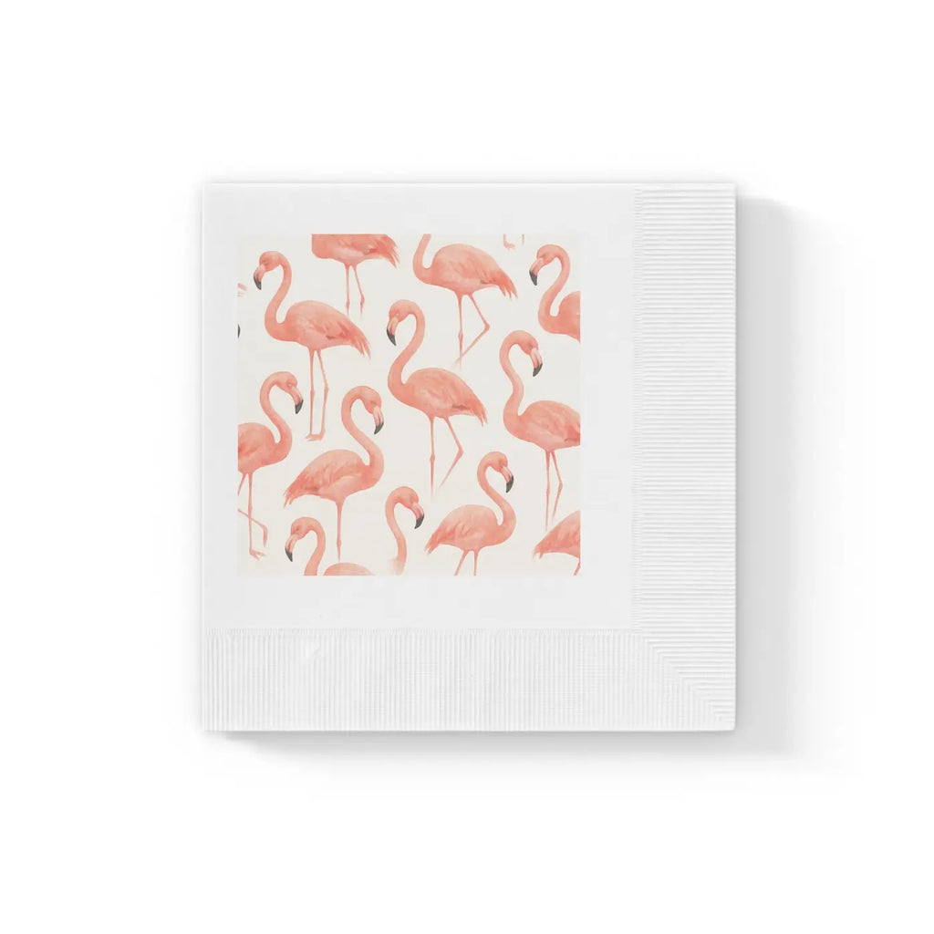 Premium Flamingo Print Cocktail Napkins - Summer Party Decor - DipaliZ