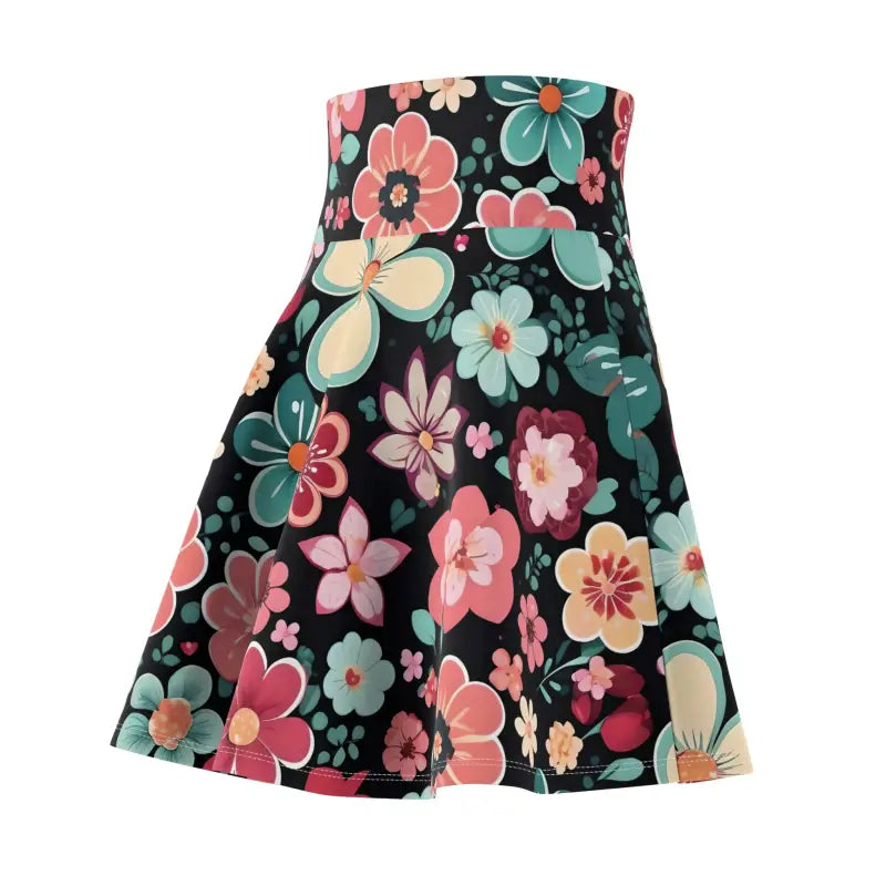 Floral Skater Skirt - Vibrant Pattern Design - DipaliZ