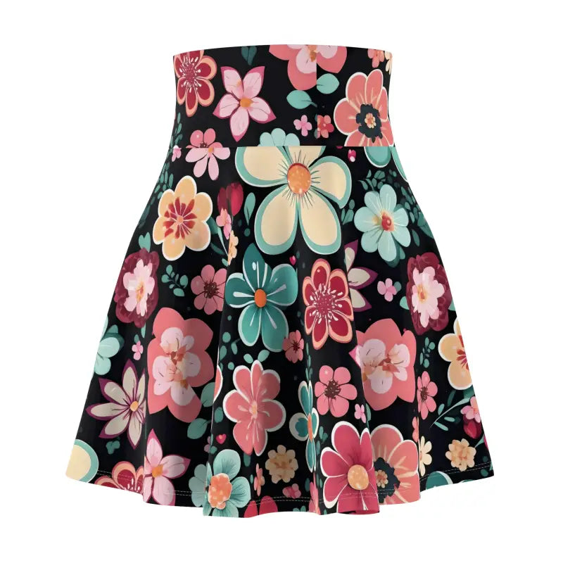 Floral Skater Skirt - Vibrant Pattern Design - DipaliZ