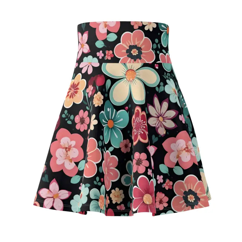 Floral Skater Skirt - Vibrant Pattern Design - DipaliZ
