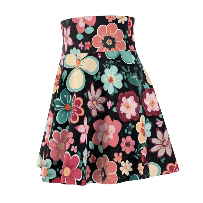 Floral Skater Skirt - Vibrant Pattern Design - DipaliZ