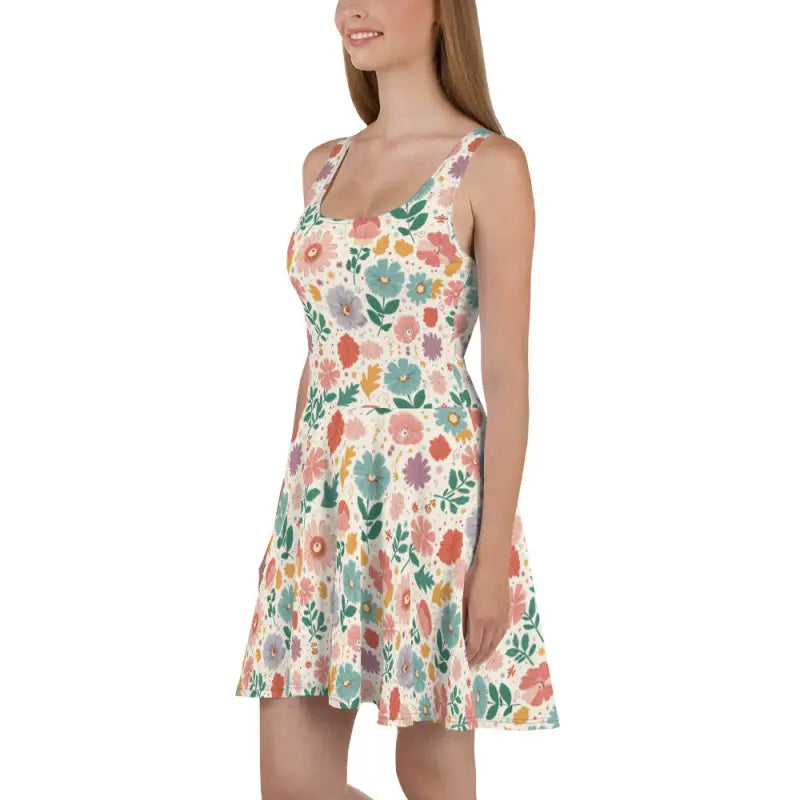 Sleeveless Skater Dress - Flared Flirty Silhouette - DipaliZ