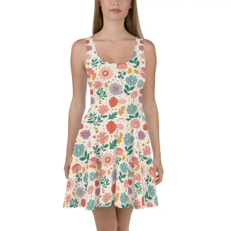 Sleeveless Skater Dress - Flared Flirty Silhouette - DipaliZ