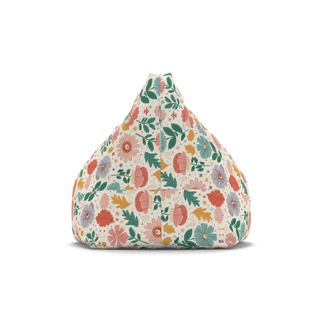 Floral Bean Bag Cover - Durable Polyester - DipaliZ