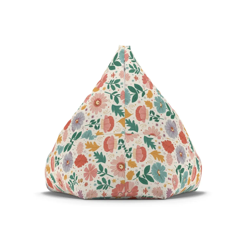 Floral Bean Bag Cover - Durable Polyester - DipaliZ