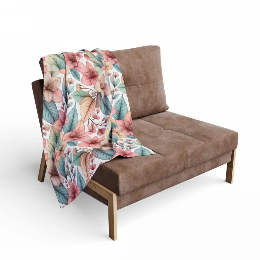 Cozy Floral Arctic Fleece Blanket - Ultra Soft Comfort - DipaliZ