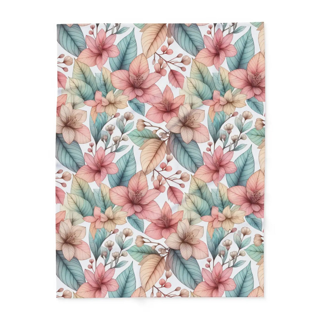 Cozy Floral Arctic Fleece Blanket - Ultra Soft Comfort - DipaliZ