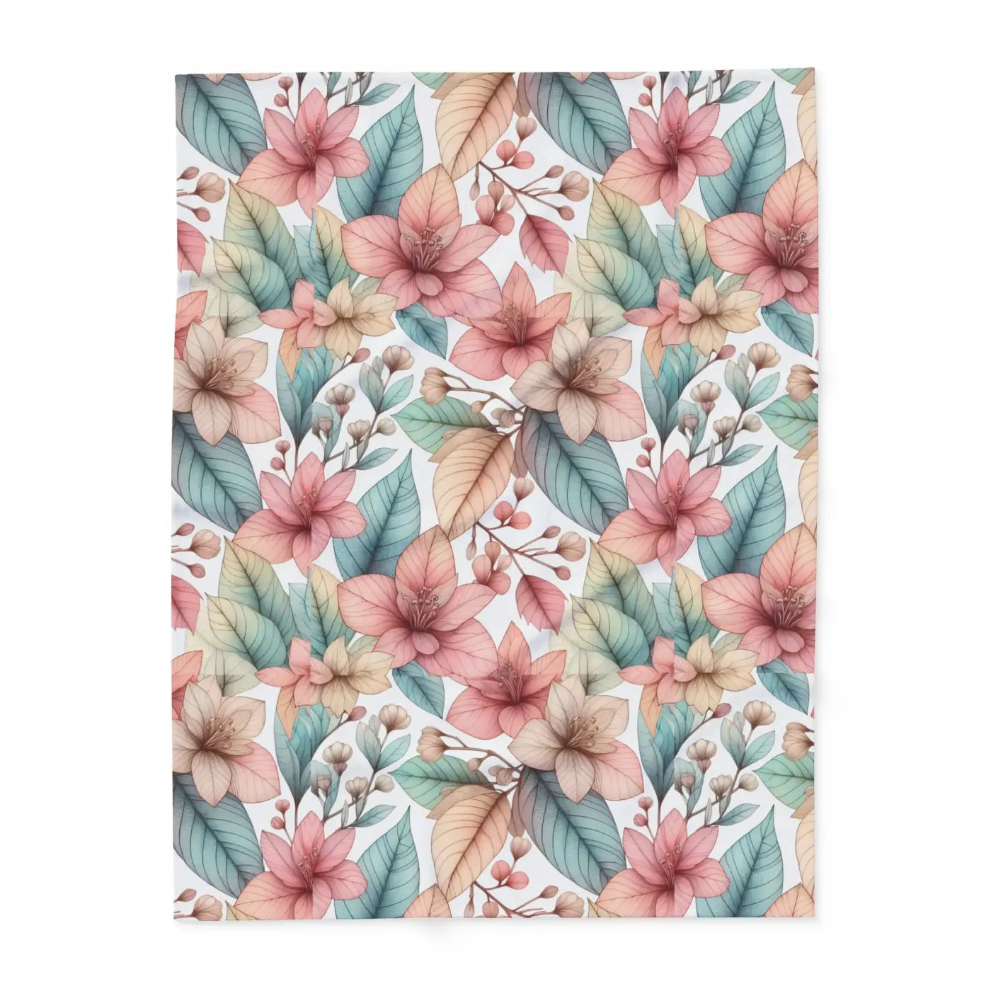 Cozy Floral Arctic Fleece Blanket - Ultra Soft Comfort - DipaliZ