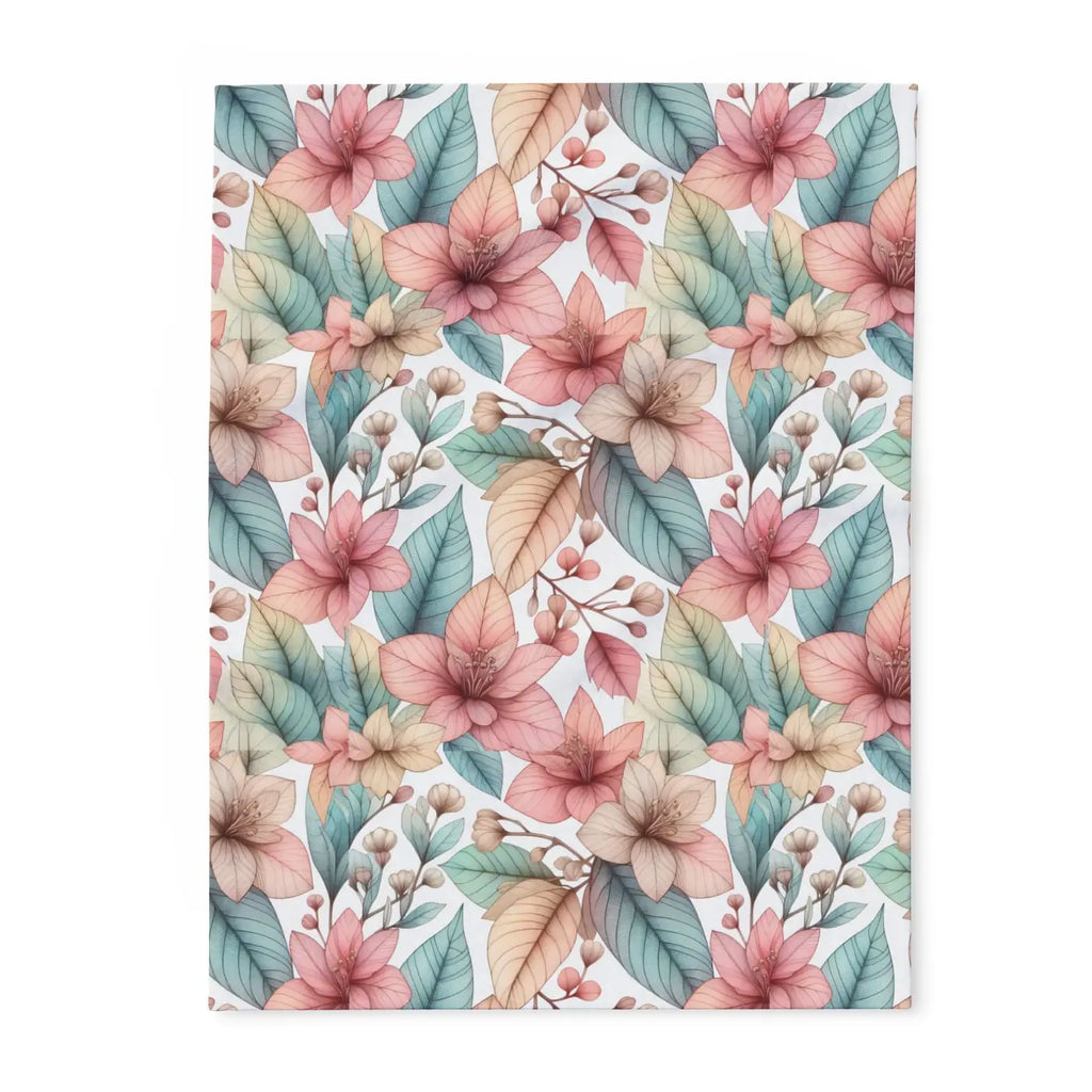 Cozy Floral Arctic Fleece Blanket - Ultra Soft Comfort - DipaliZ