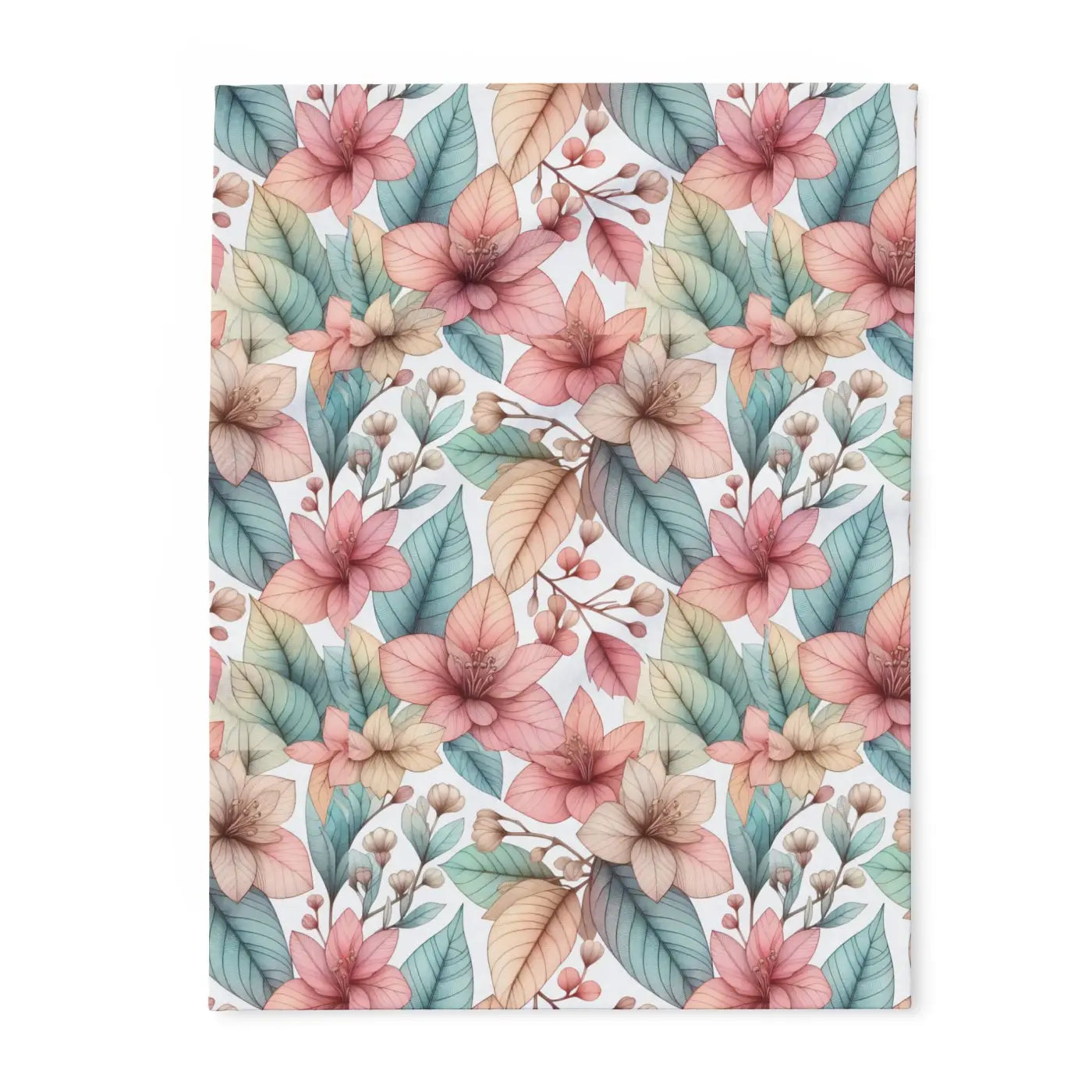 Cozy Floral Arctic Fleece Blanket - Ultra Soft Comfort - DipaliZ