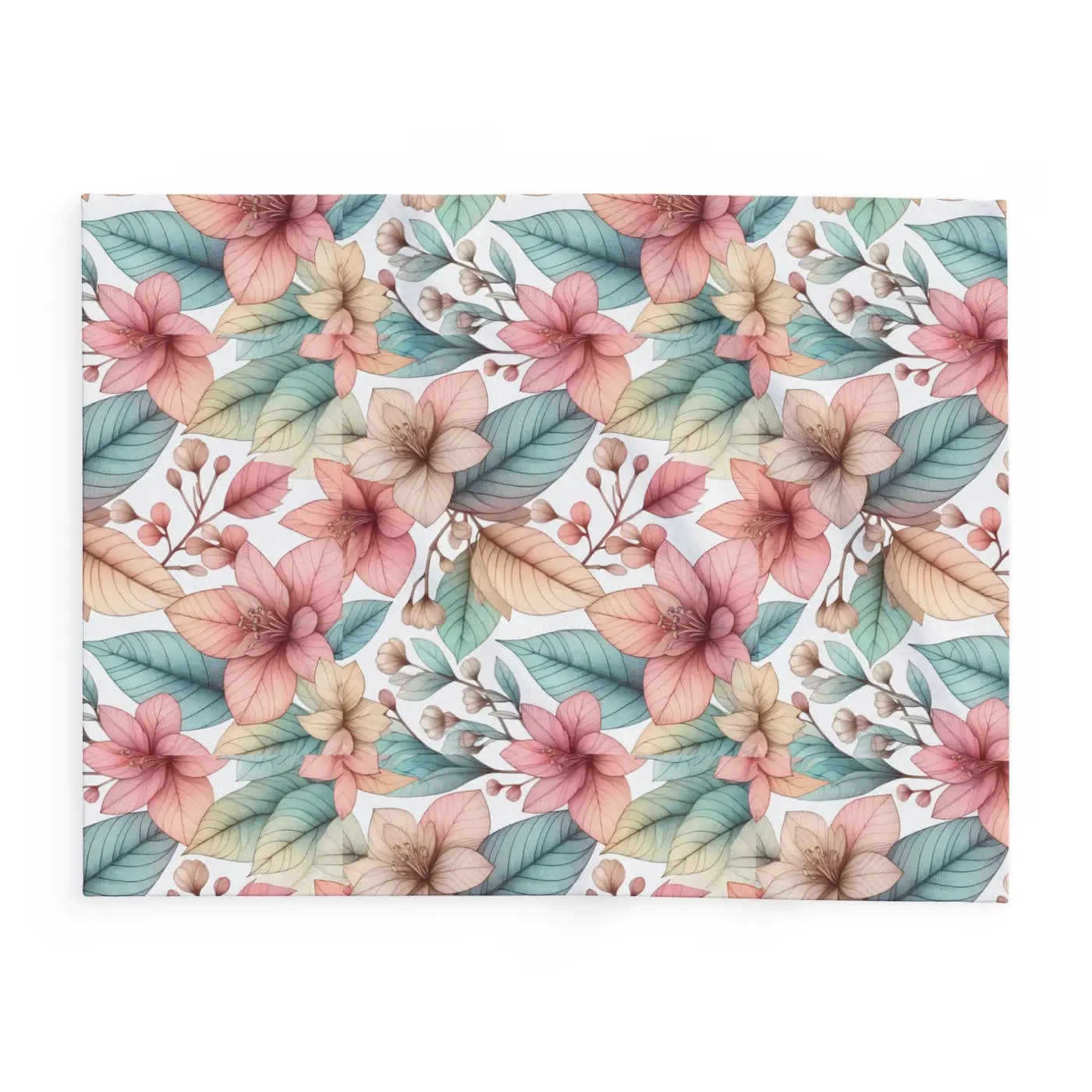 Cozy Floral Arctic Fleece Blanket - Ultra Soft Comfort - DipaliZ