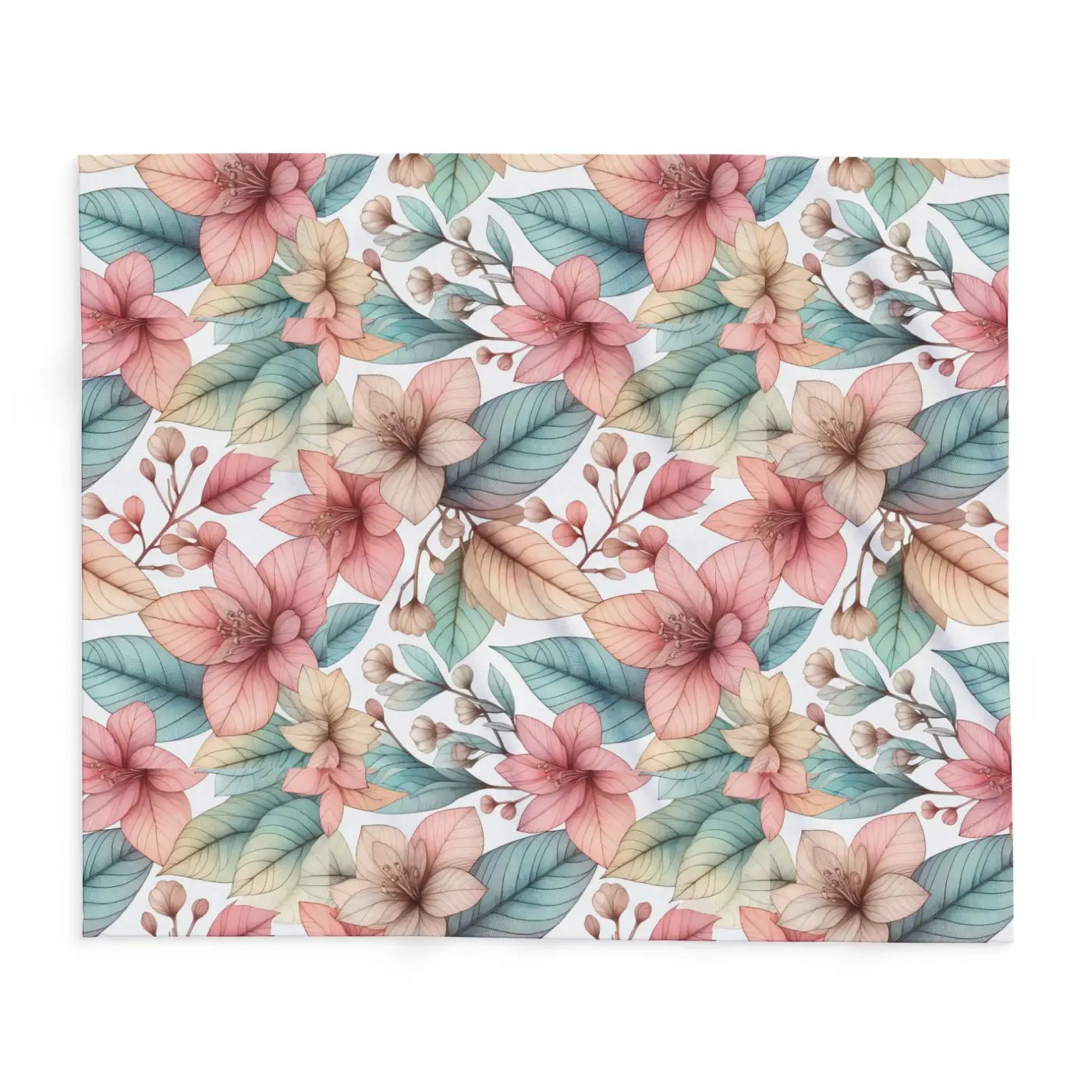 Cozy Floral Arctic Fleece Blanket - Ultra Soft Comfort - DipaliZ