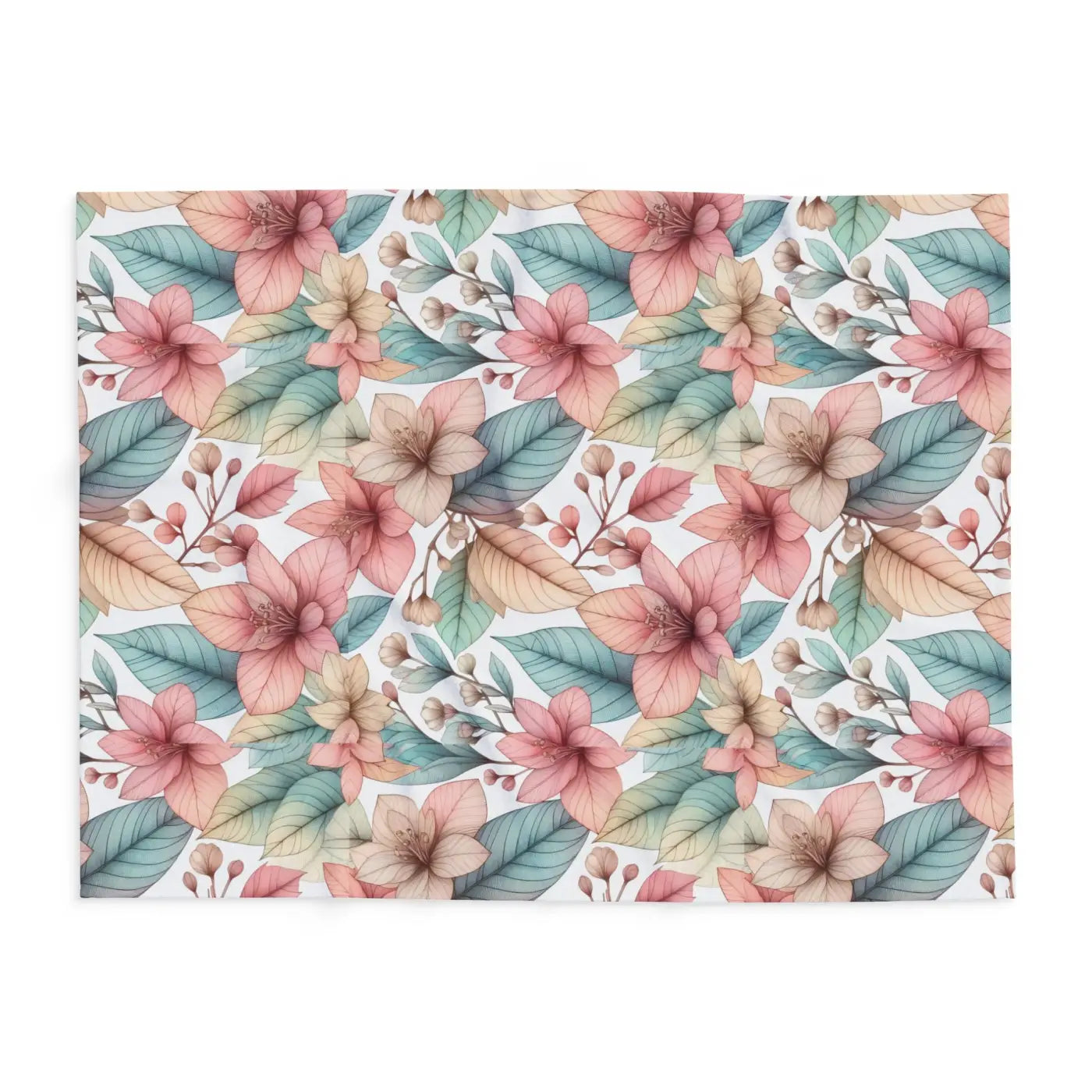 Cozy Floral Arctic Fleece Blanket - Ultra Soft Comfort - DipaliZ