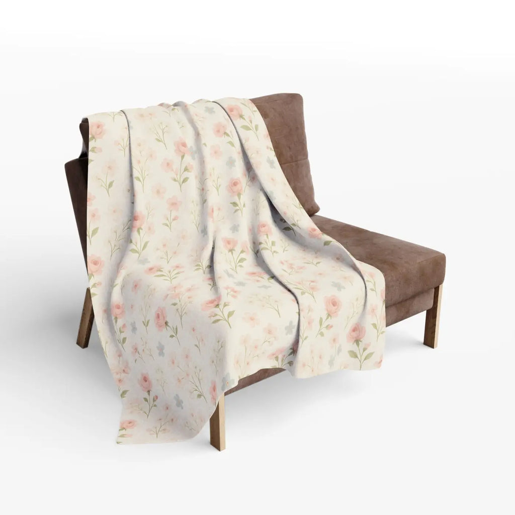 Premium Arctic Fleece Blanket - Floral Cozy Vibes - DipaliZ