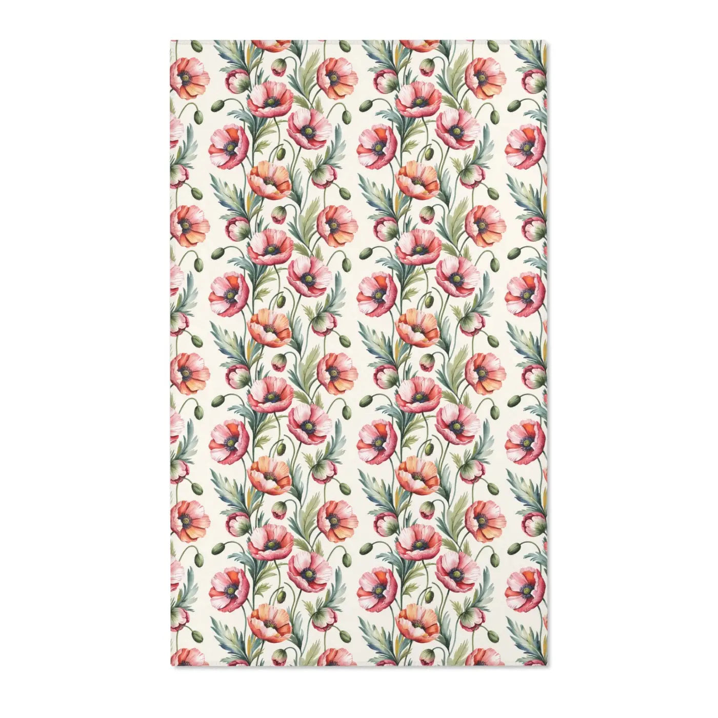 Vintage Poppy Floral Area Rug - Vibrant Charm Home Decor - DipaliZ