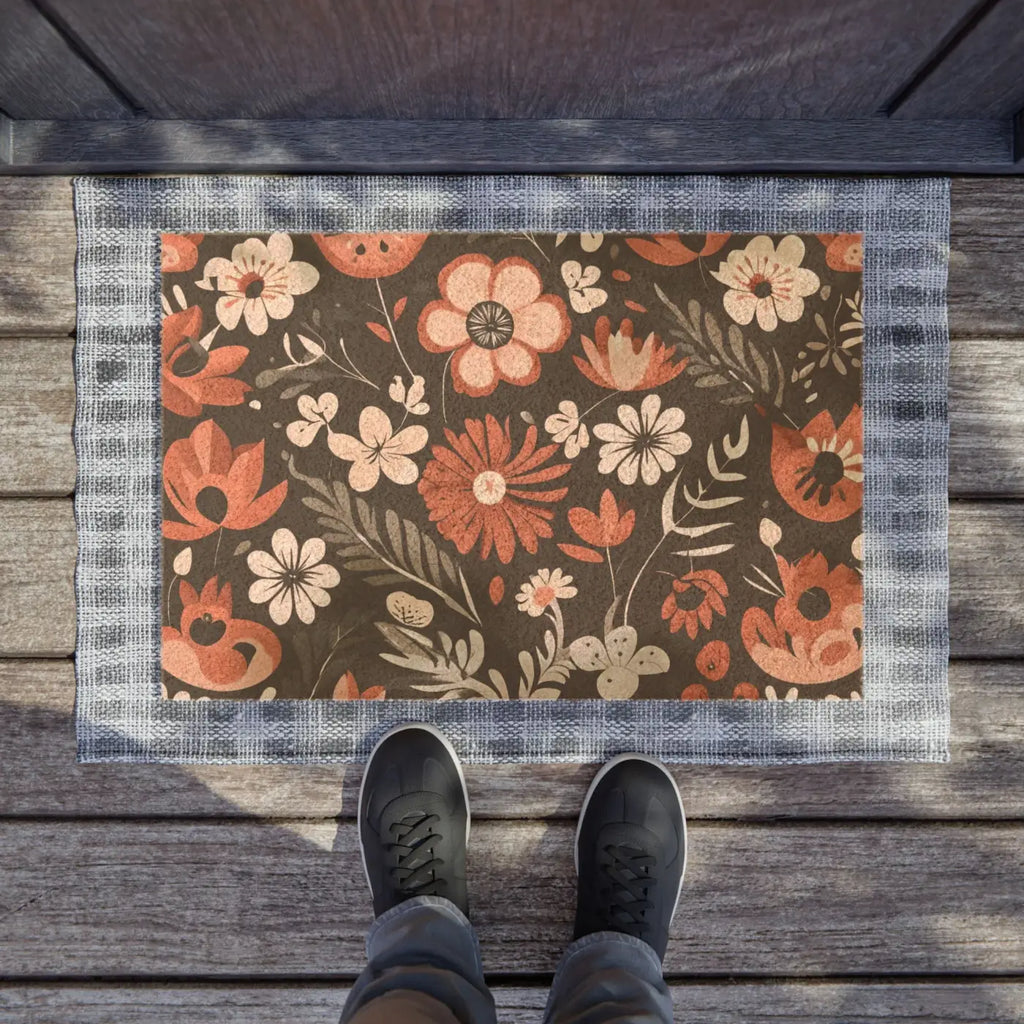 Tufted Coir Coconut Doormat - Vibrant Welcome Design - DipaliZ
