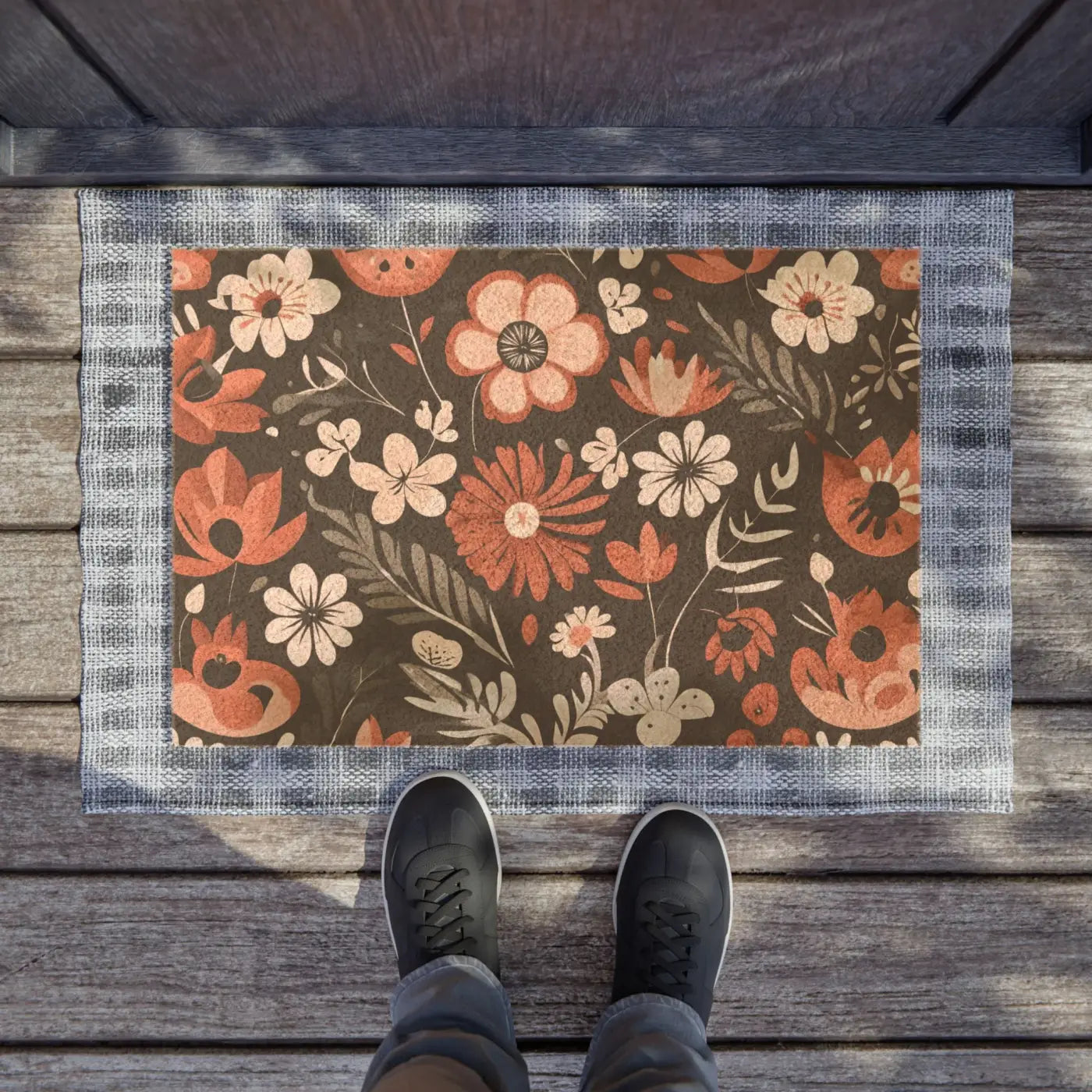 Tufted Coir Coconut Doormat - Vibrant Welcome Design - DipaliZ