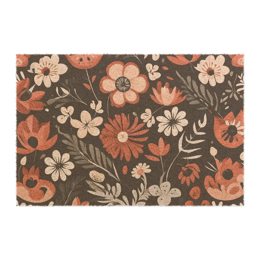 Tufted Coir Coconut Doormat - Vibrant Welcome Design - DipaliZ