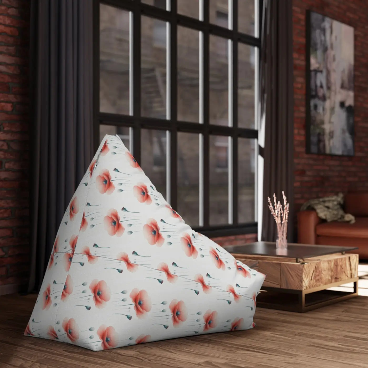 Cozy Floral Bean Bag Chair Cover - Ultra Soft Slipcover - DipaliZ