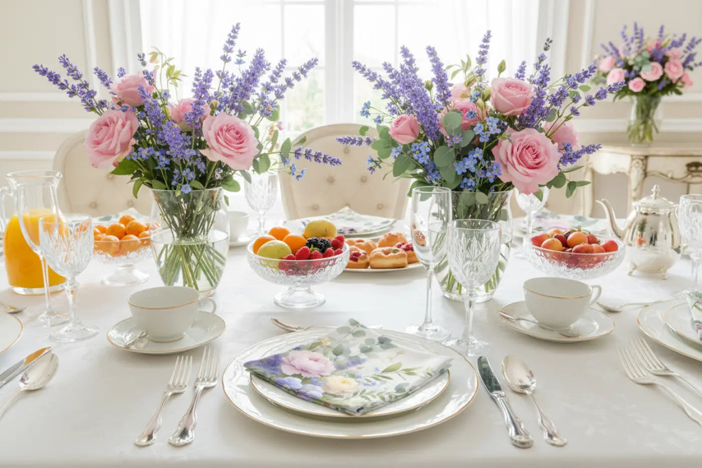 Floral Beauty Napkins Set - Elegant Table Decor for Weddings, Parties, and Everyday Use, Spring Celebrations, Dining Essentials
