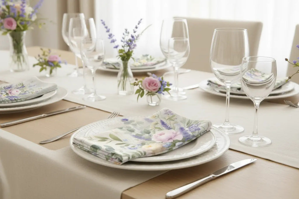 Floral Beauty Napkins Set - Elegant Table Decor for Weddings, Parties, and Everyday Use, Spring Celebrations, Dining Essentials