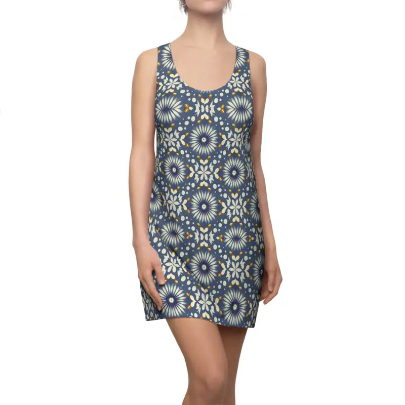 Floral Bliss Racerback Dress - Polyester Celebration Style - DipaliZ