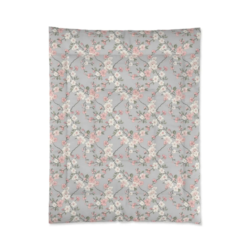 Cherry Blossom Comforter - Pink Floral Bedding - DipaliZ