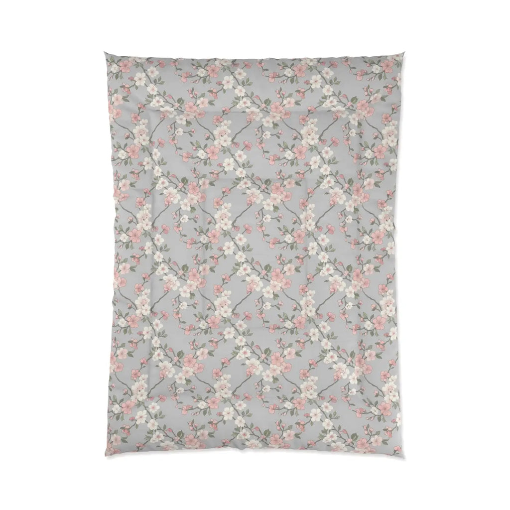 Cherry Blossom Comforter - Pink Floral Bedding - DipaliZ