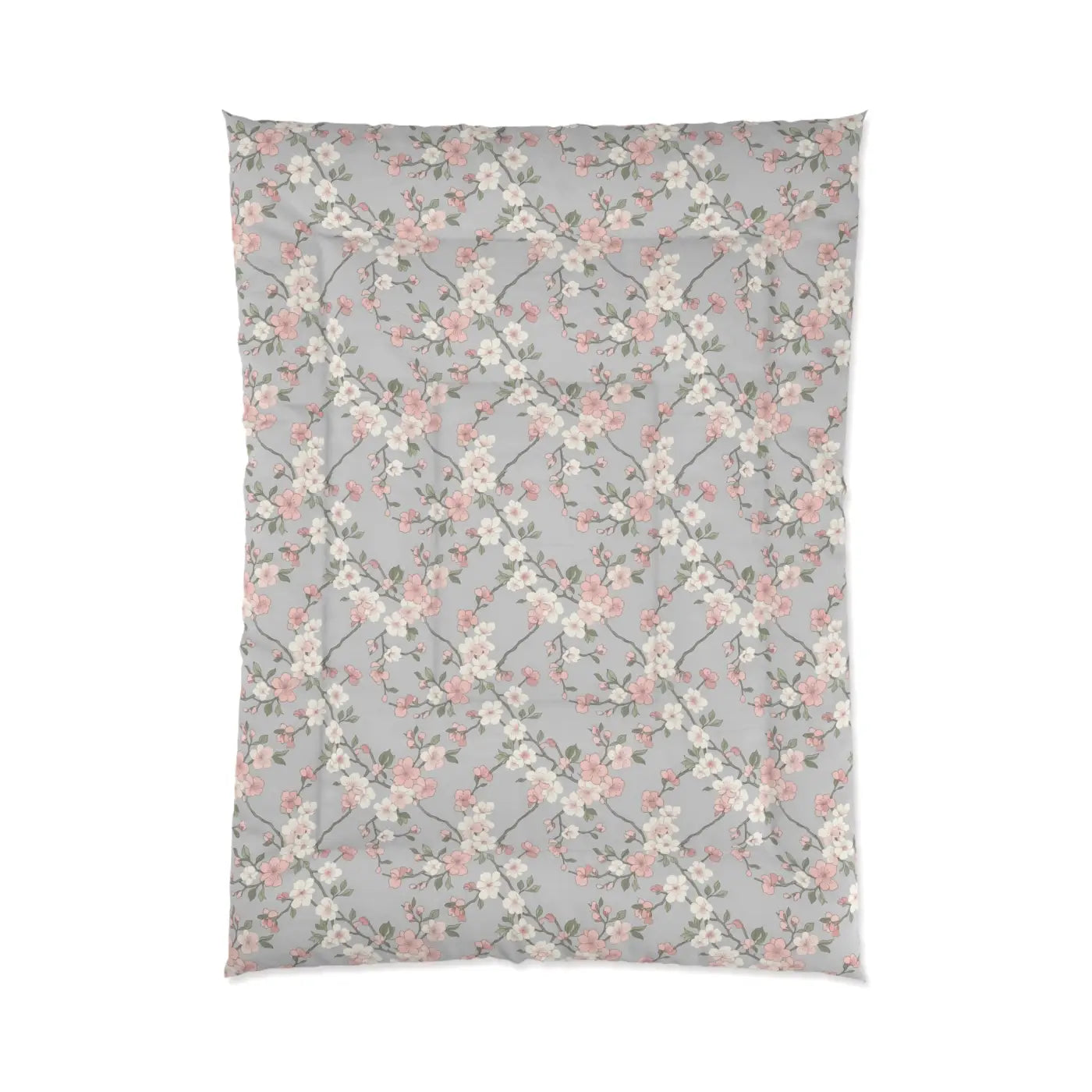 Cherry Blossom Comforter - Pink Floral Bedding - DipaliZ