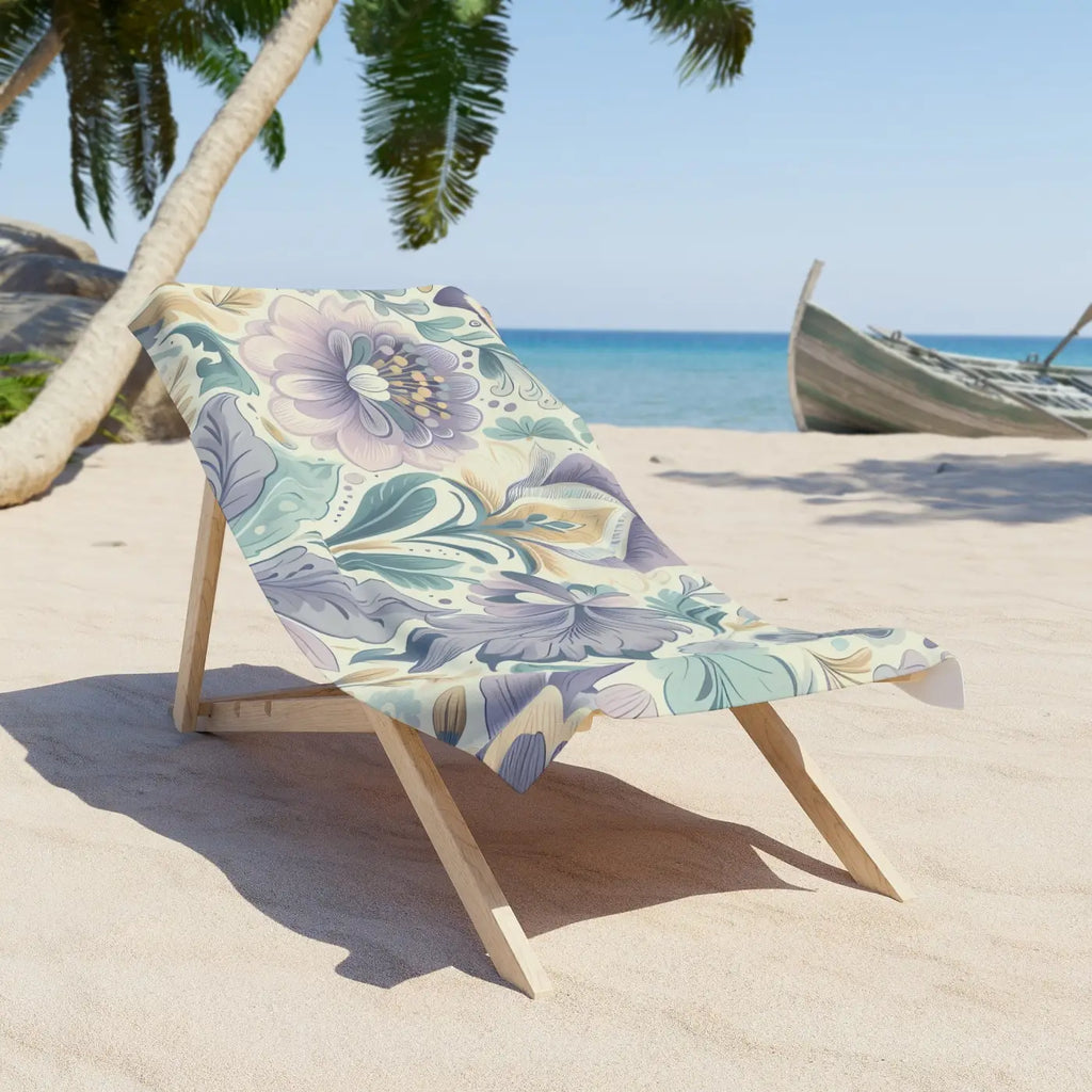 Floral Bohemian Beach Towel - Vibrant Summer Vibes - DipaliZ
