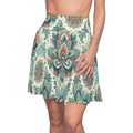Floral Bohemian Skater Skirt - Vibrant Festival Style - DipaliZ