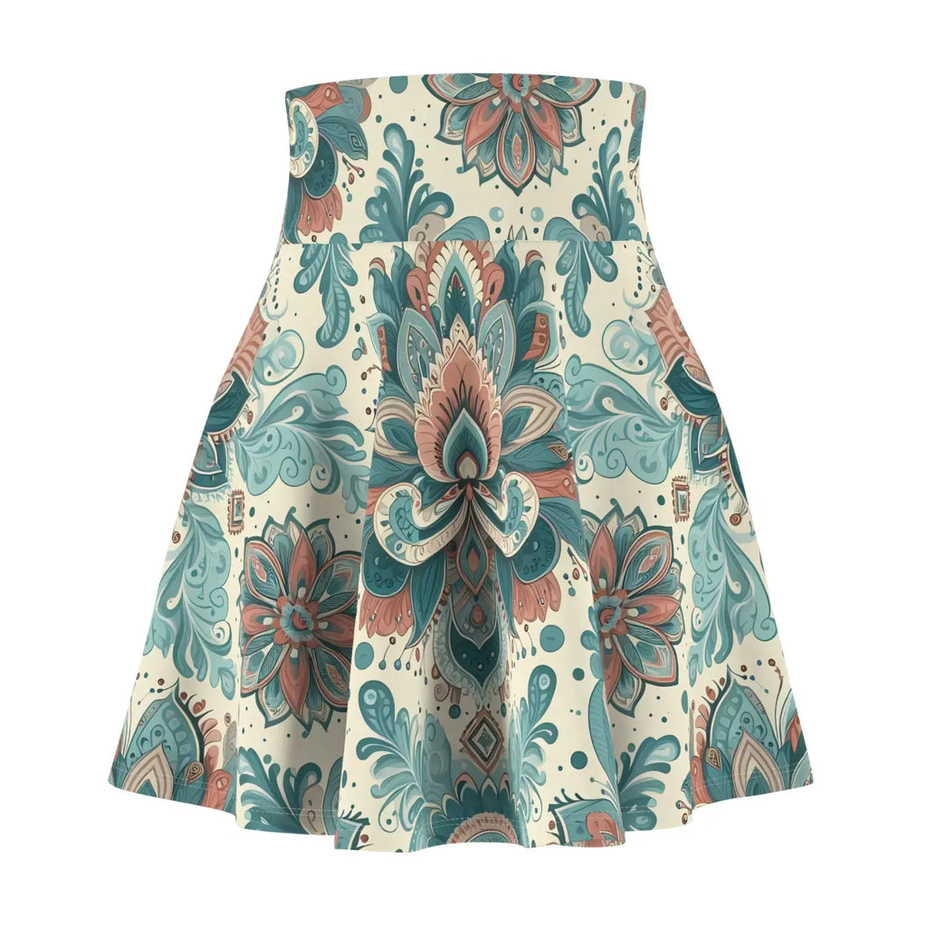 Floral Bohemian Skater Skirt - Vibrant Festival Style - DipaliZ