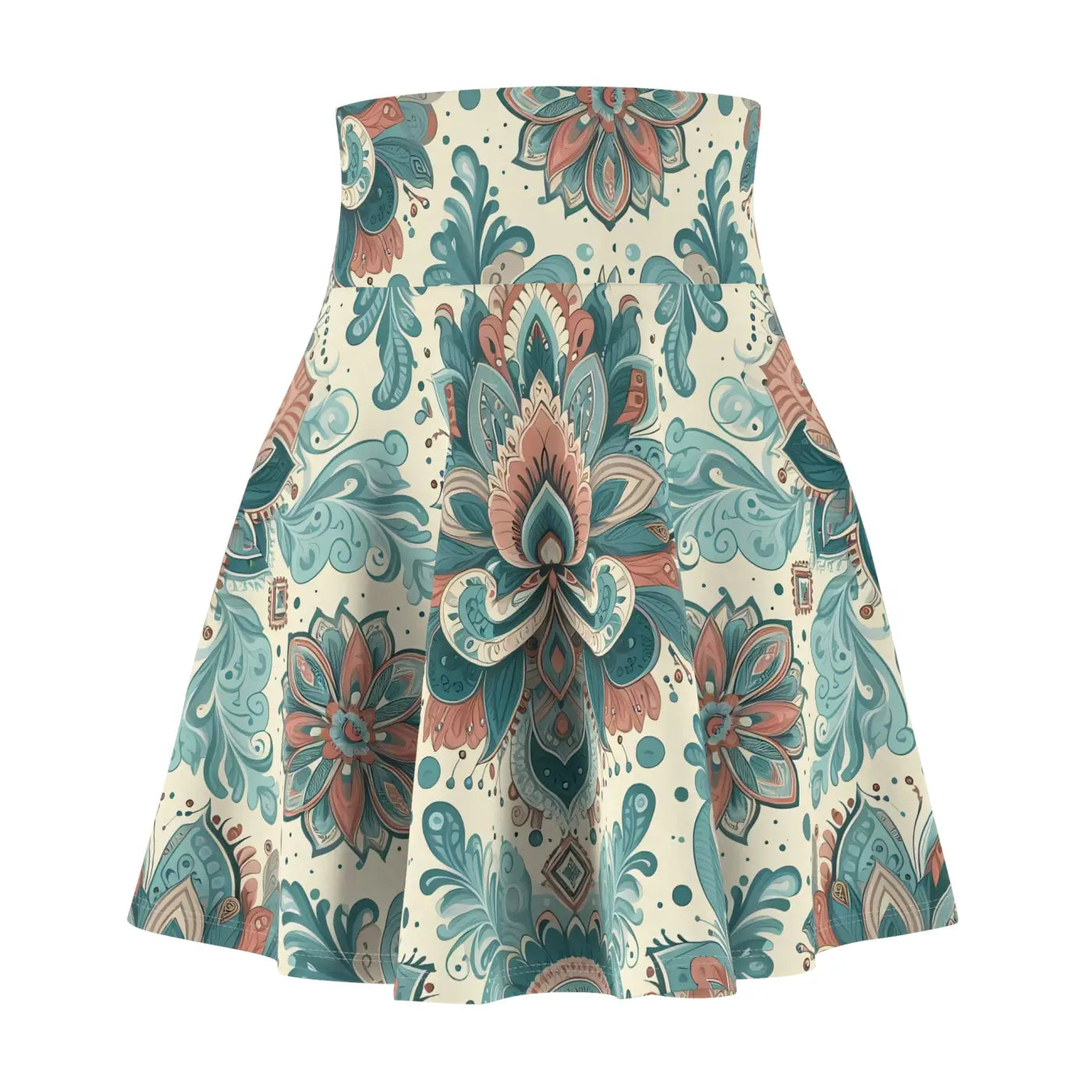 Floral Bohemian Skater Skirt - Vibrant Festival Style - DipaliZ