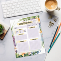 Floral Border Daily Notepad - Daily Reflections - DipaliZ