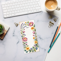 Floral Border Notes Notepad - Brightens Your Desk - DipaliZ