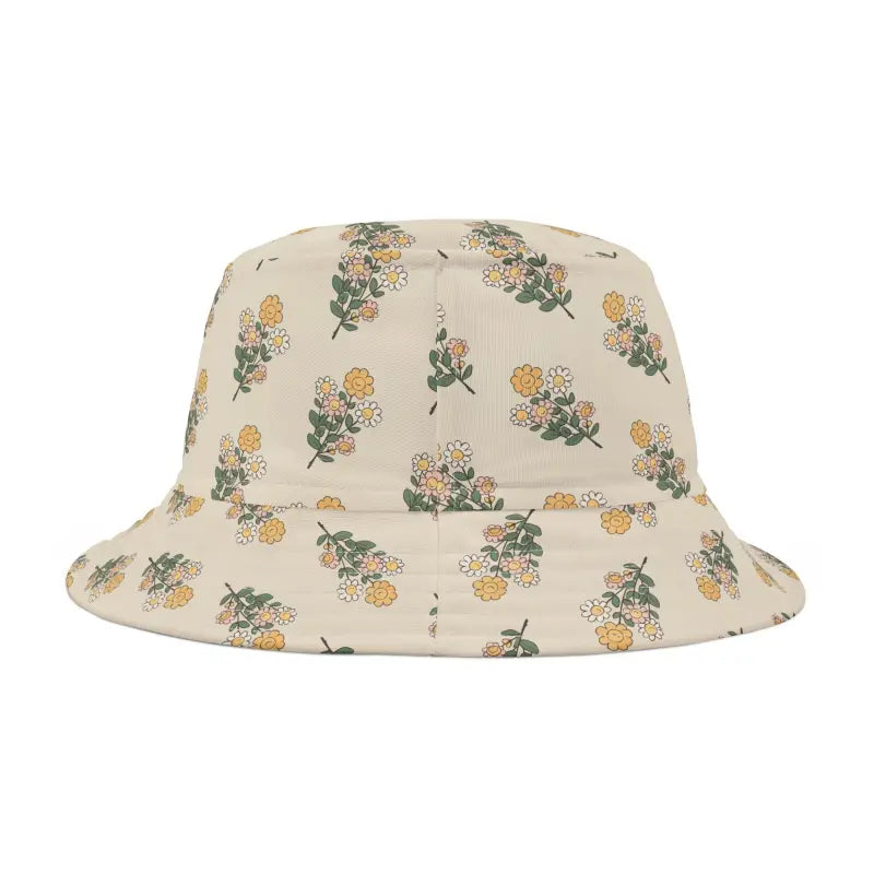Simple Flowers Hat - Vibrant Floral Bucket Style - DipaliZ