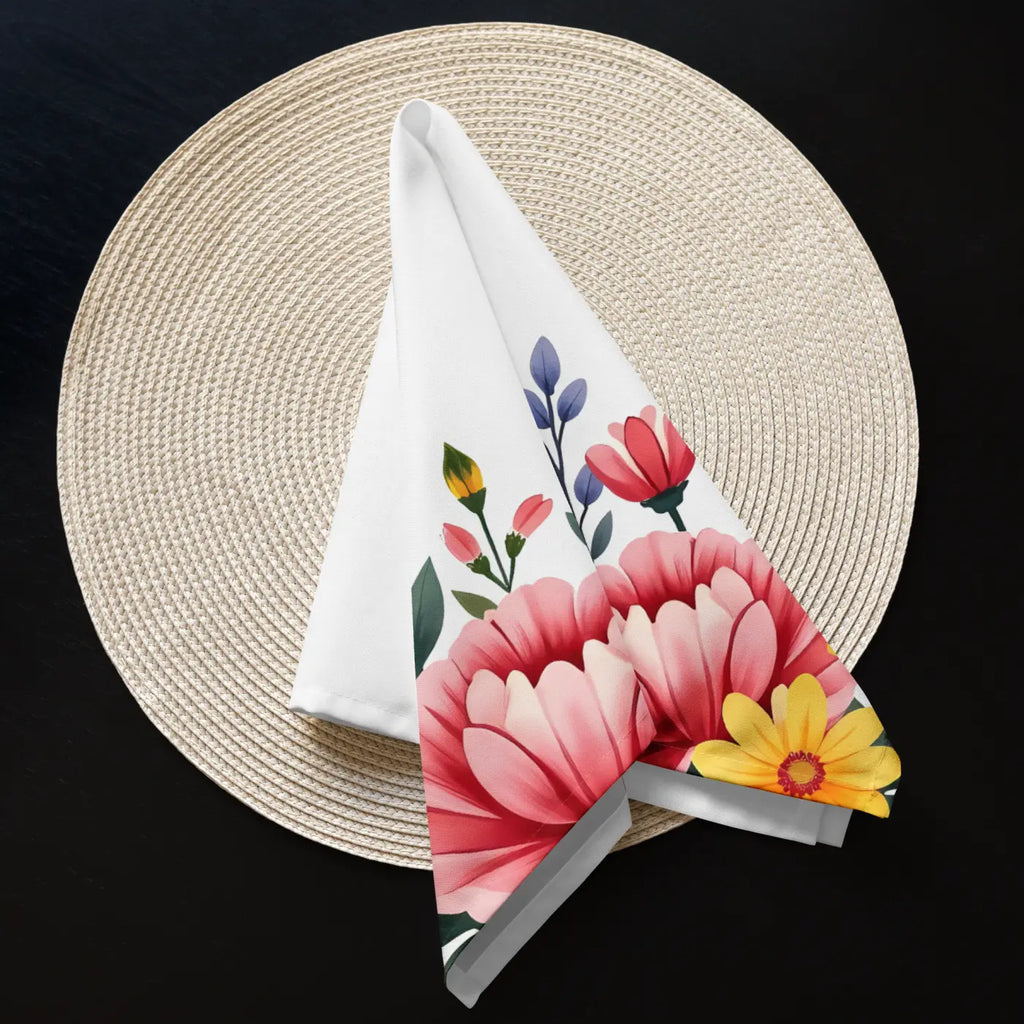 Floral Cloth Napkin Set - Elegant Table Dining - DipaliZ