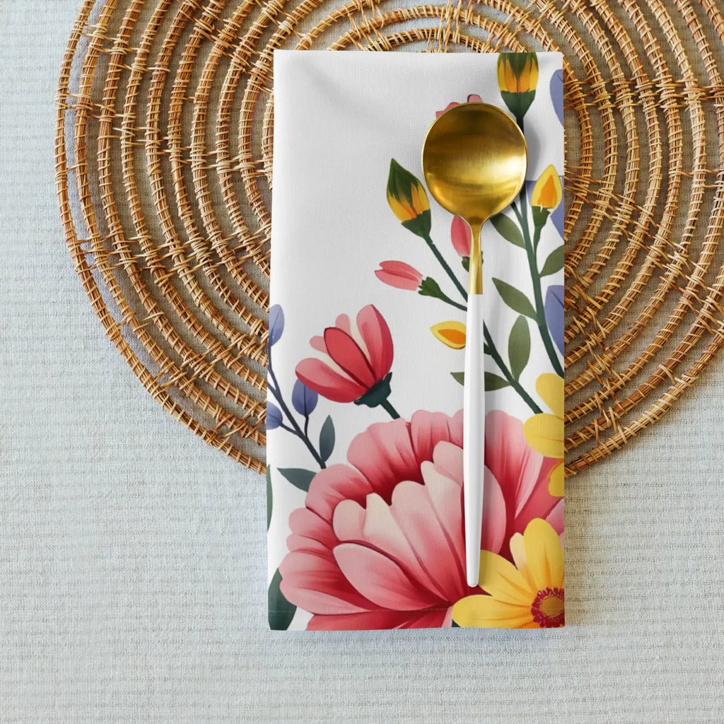 Floral Cloth Napkin Set - Elegant Table Dining - DipaliZ
