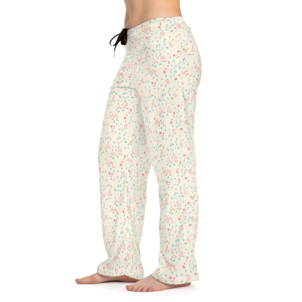Floral Confetti Pajama Pants - Cozy Cream Lounge - DipaliZ