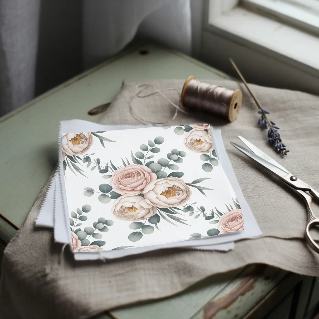 Floral Cotton Fabric - Soft and Vibrant for Your Projects - DipaliZ