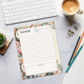 Chic Floral Daily Planner Notepad - Stylish Organization - DipaliZ