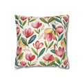 Floral Decorative Pillowcase - Spun Polyester Cozy Accent - DipaliZ