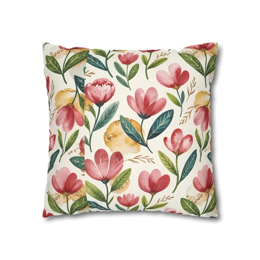 Floral Decorative Pillowcase - Spun Polyester Cozy Accent - DipaliZ