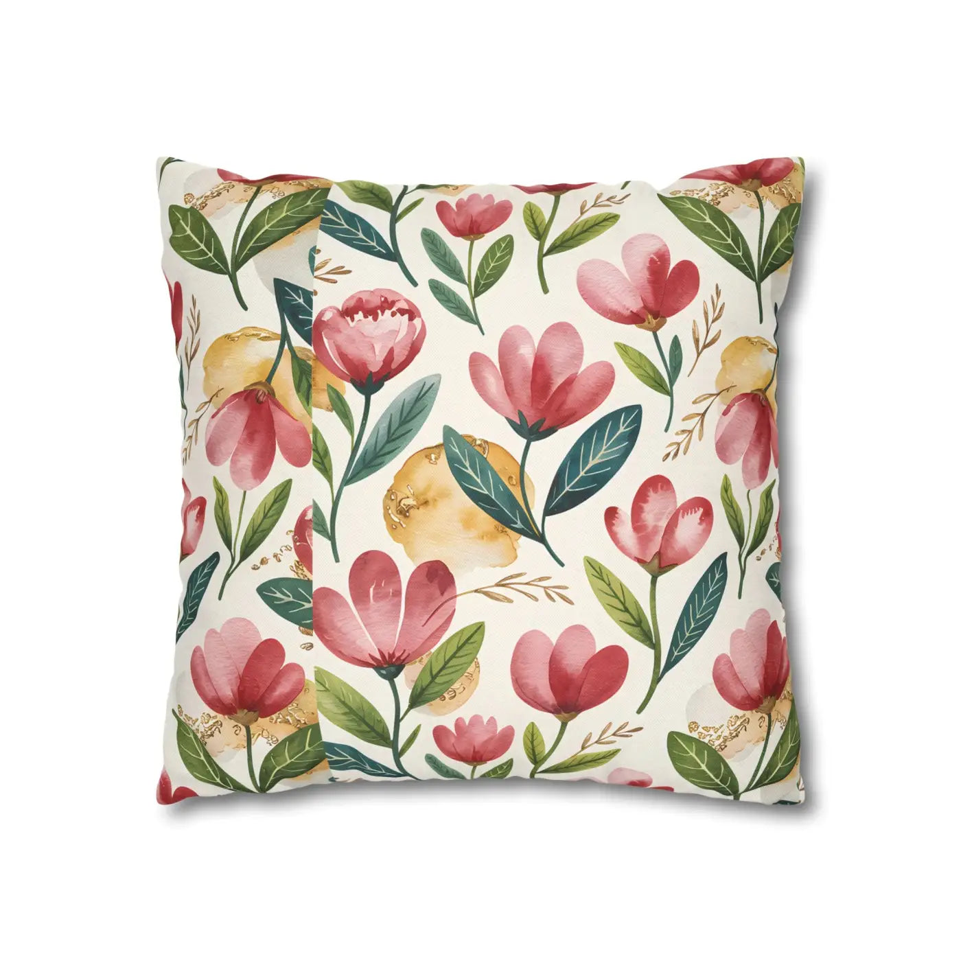 Floral Decorative Pillowcase - Spun Polyester Cozy Accent - DipaliZ