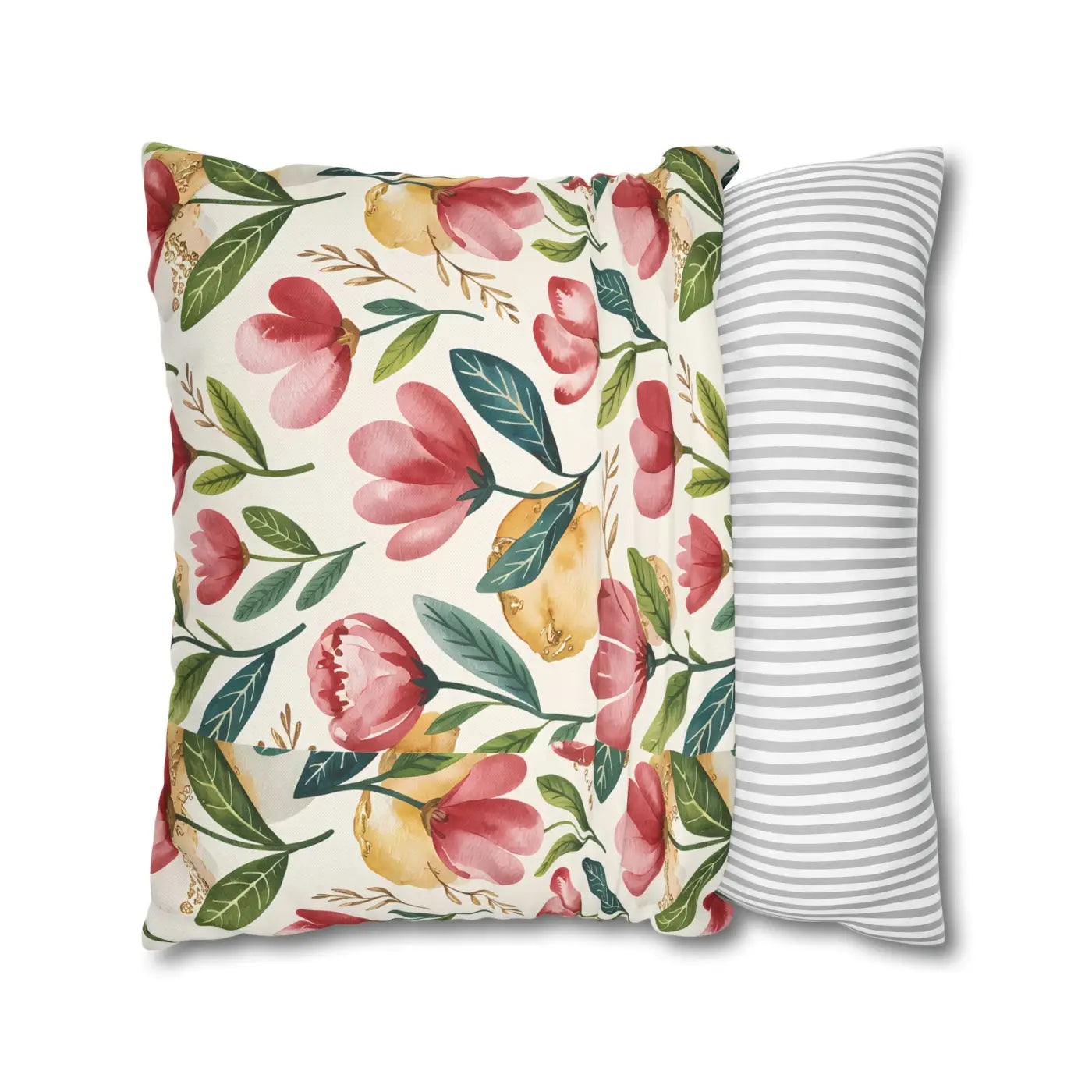 Floral Decorative Pillowcase - Spun Polyester Cozy Accent - DipaliZ