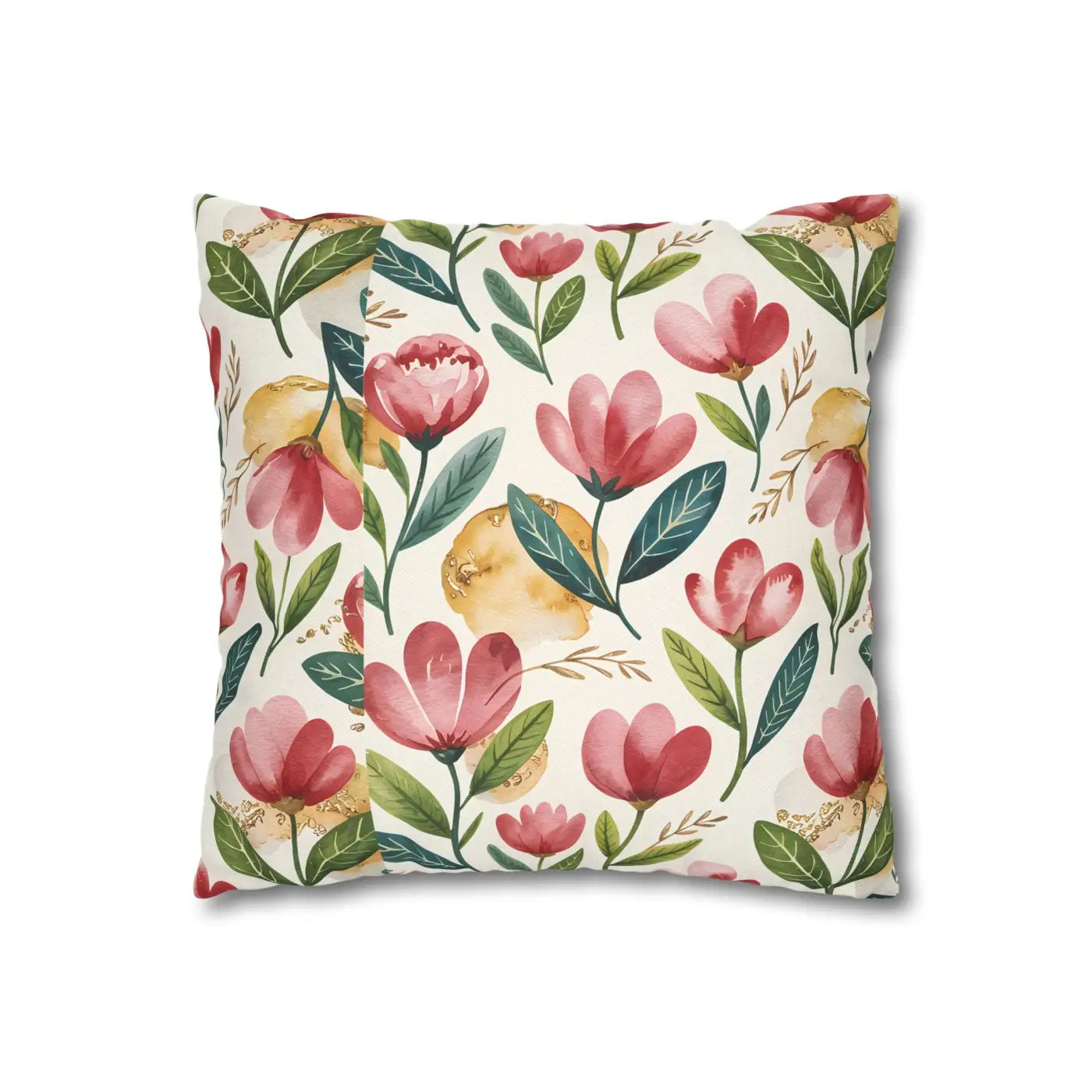 Floral Decorative Pillowcase - Spun Polyester Cozy Accent - DipaliZ