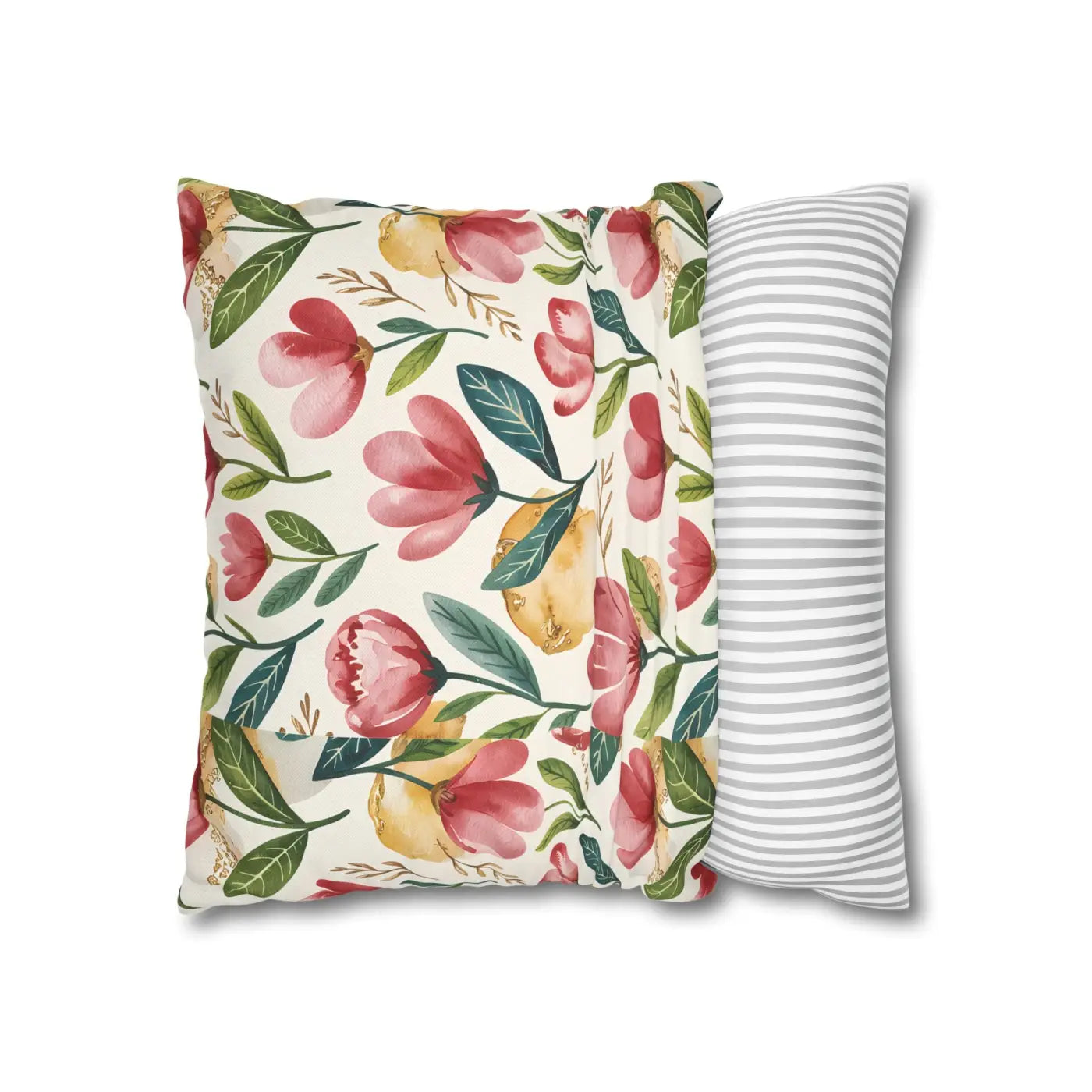 Floral Decorative Pillowcase - Spun Polyester Cozy Accent - DipaliZ